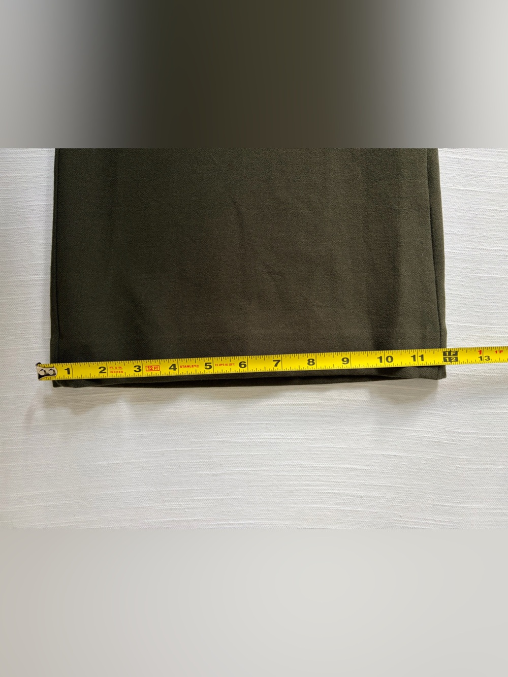 Express Flare Leg High-Waist Pants in Olive Green sz 8 SHORT - Picture 6 of 10